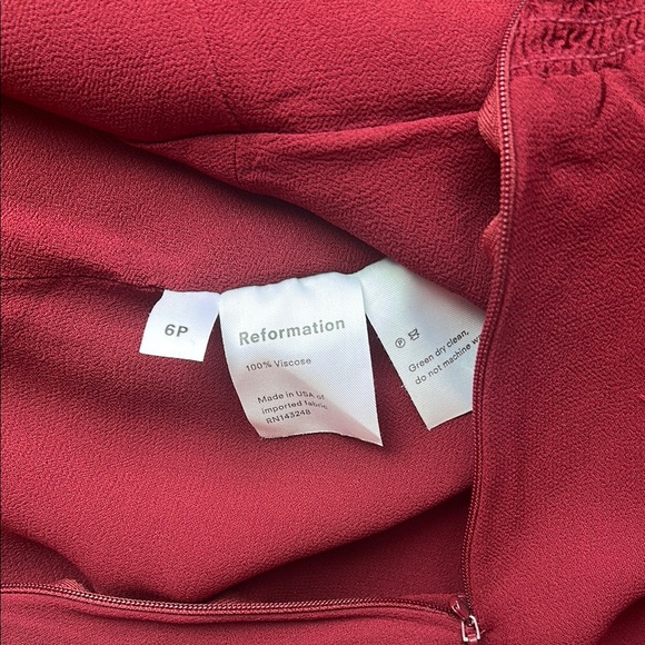 Reformation Nikita Burgundy Midi Dress | 6P - Picture 5 of 6